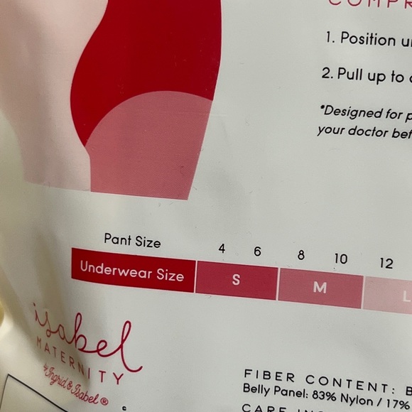 Ingrid & Isabel Maternity Small Postpartum Compression Underwear Black - Picture 7 of 8